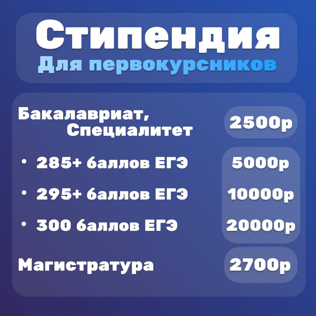 Стипендия для первокурсника